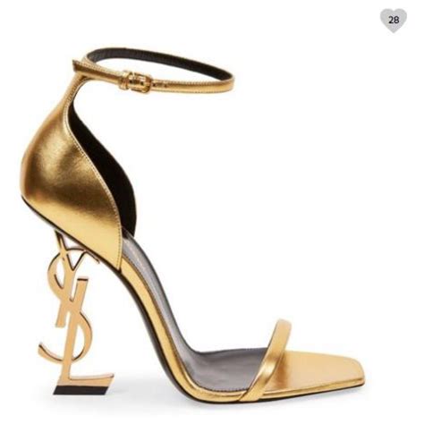 ysl gold heels